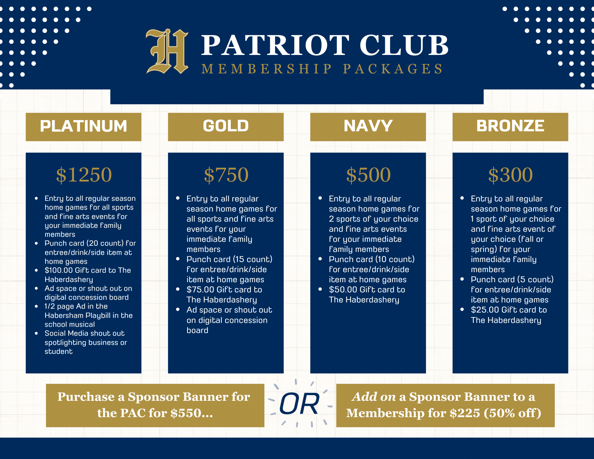 Patriot Club flyer
